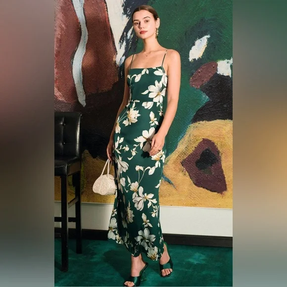 RIHOAS | Dresses | Green Floral Dress | Poshmark